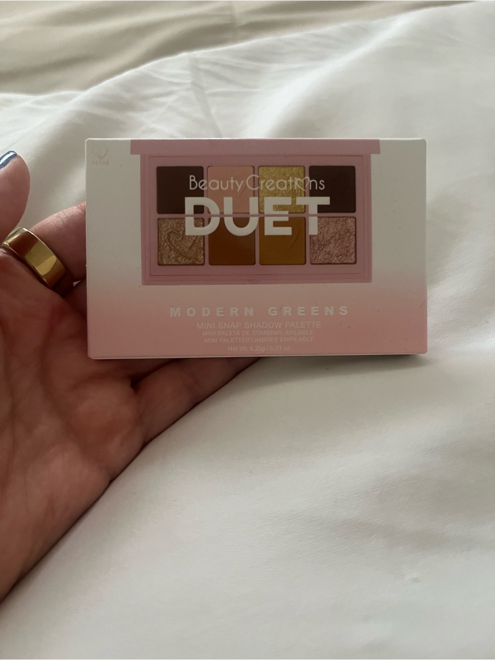 Beauty Creations Duet Mini Shadow Palette - Pink, Green, Gold, Brown